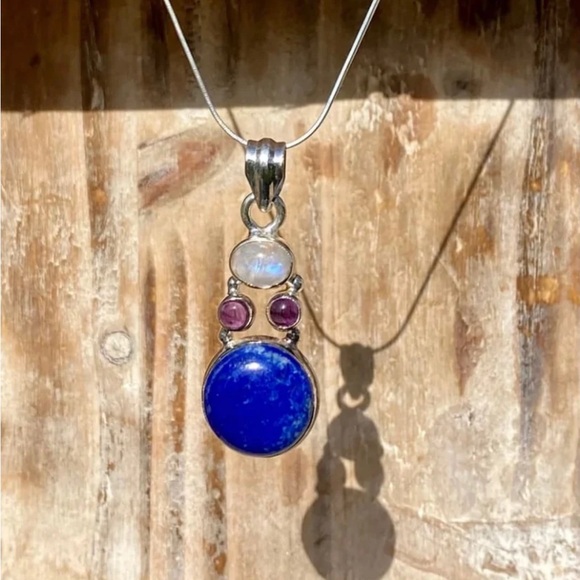 SET! Lapis Lazuli Necklace & Earrings - Picture 13 of 15
